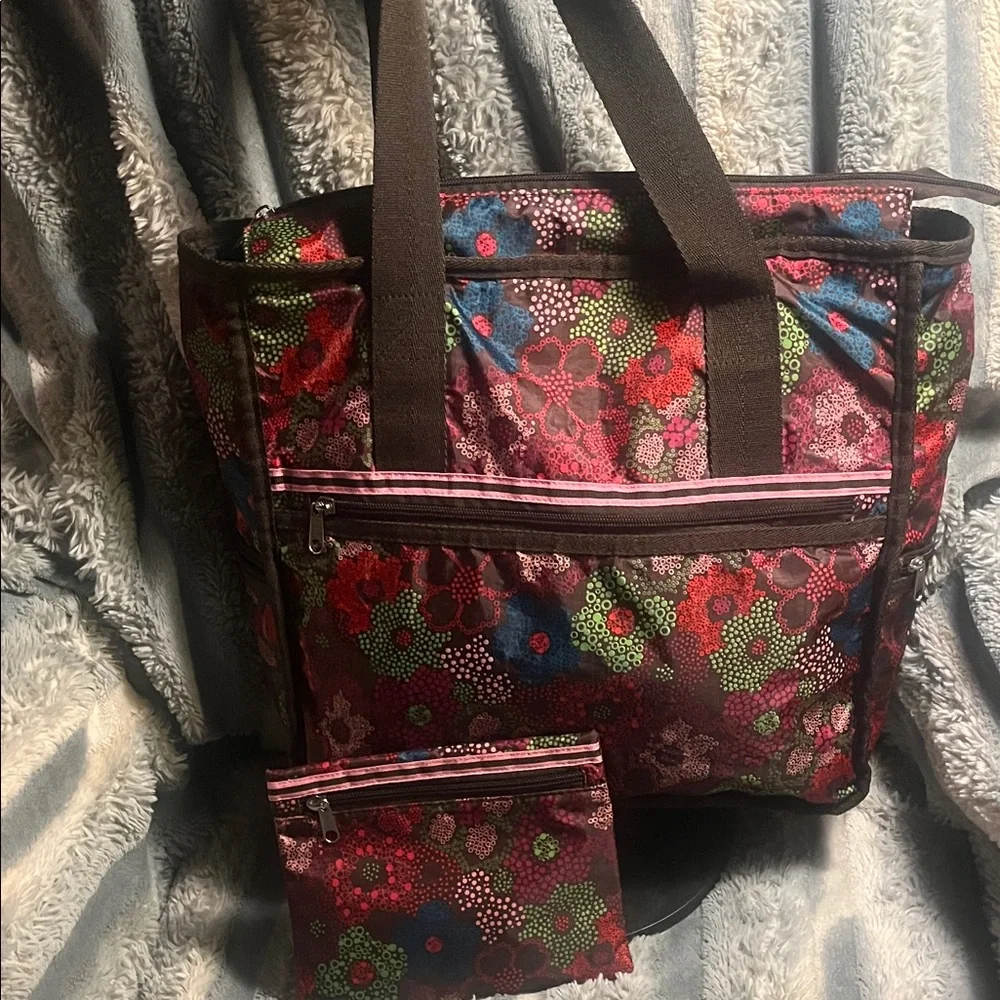 Floral Multi-Color Tote Bag Set - Picture 3 of 7